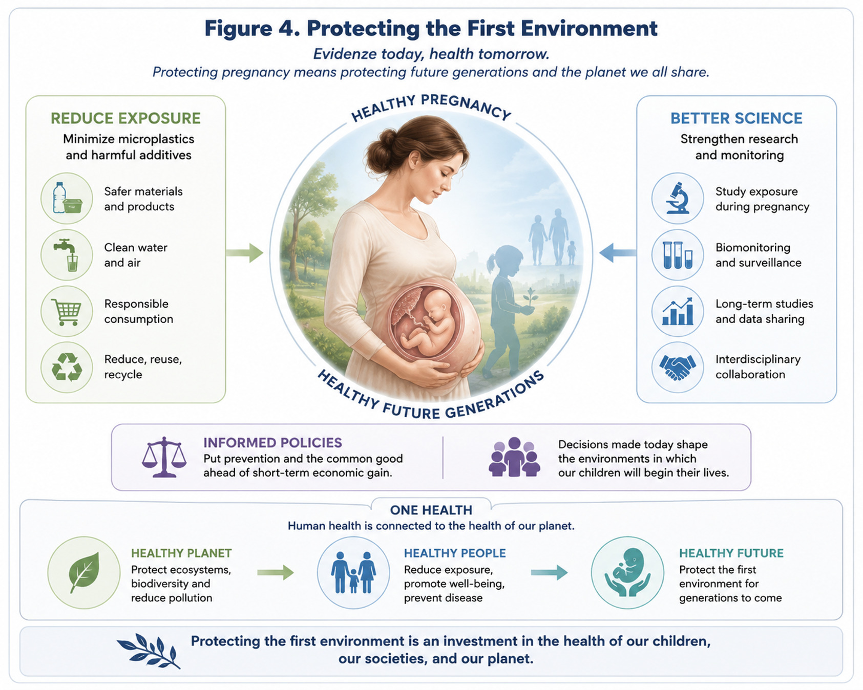 Illustration of protecting pregnancy as protecting the first human environment