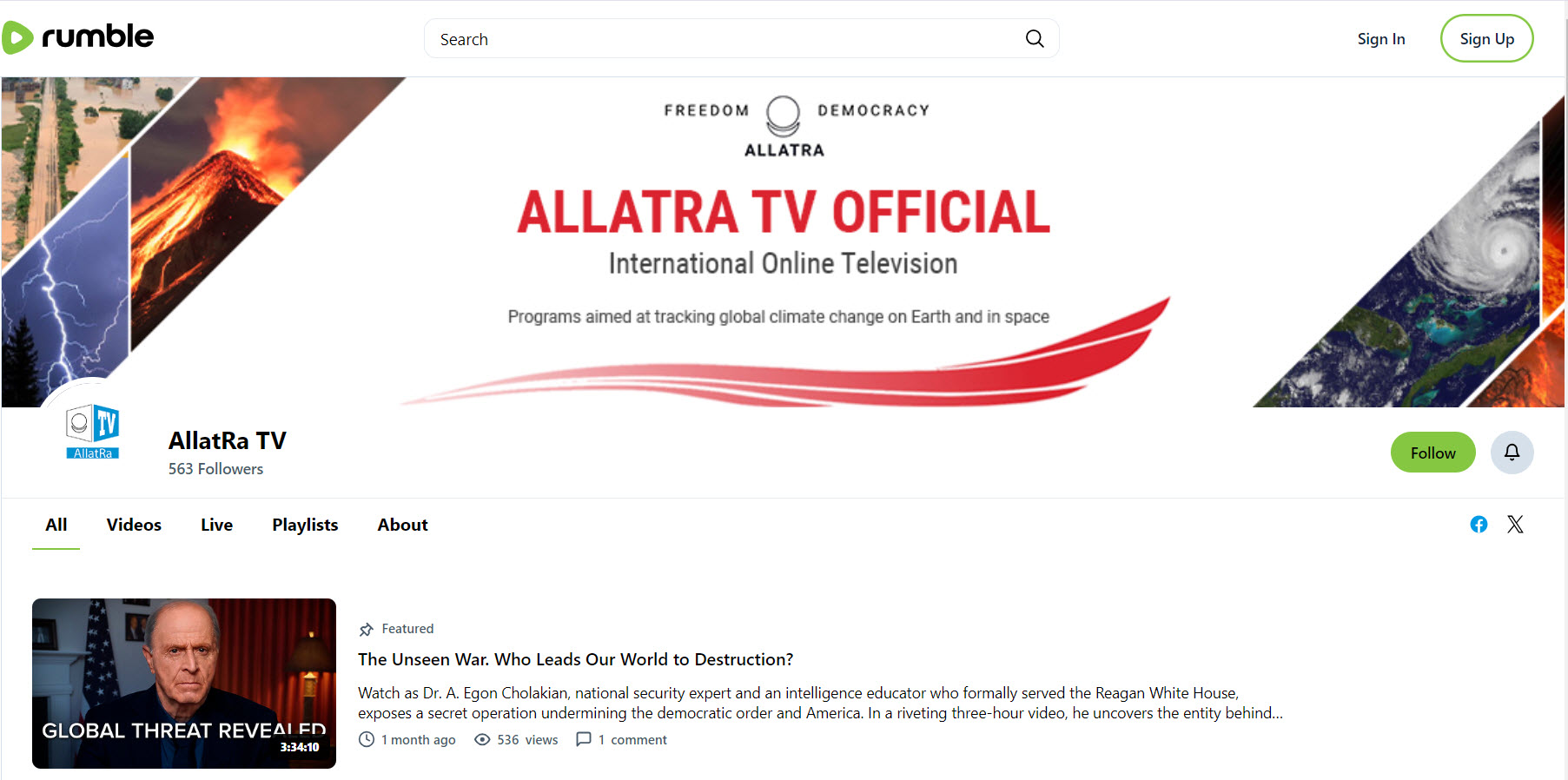 ALLATRA TV satura izraisītais  RUMBLE platformas aizliegums Krievijā: cīņa par vārda brīvību.