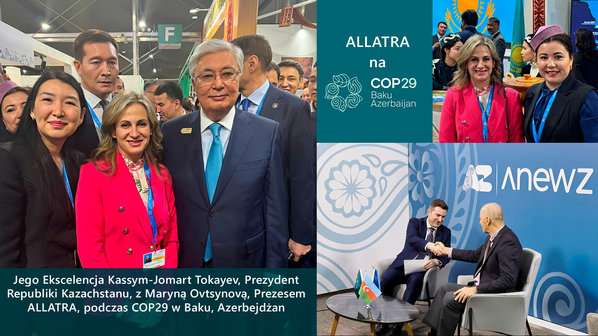 Podczas COP29: Prezydent „ALLATRA”, Maryna Ovtsynova, złożyła gratulacje liderom trzech krajów z okazji zawarcia porozumienia klimatycznego