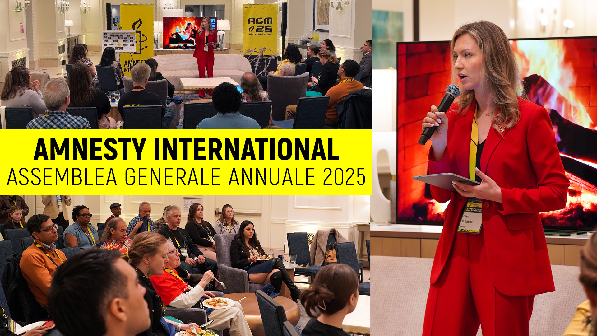 La presidente della “Creative Society” ha parlato delle minacce alla sicurezza nazionale all'incontro annuale di Amnesty International 2025