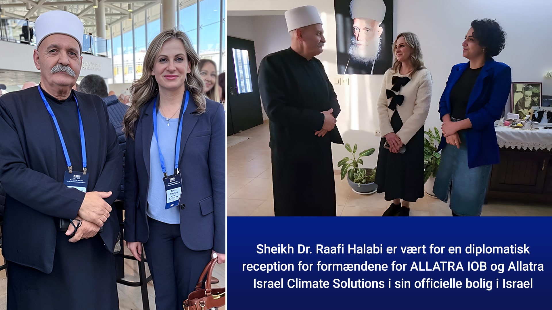 Diplomatisk reception for ALLATRA IOB hos den respekterede sheik Dr. Raafi Halabi i Israel