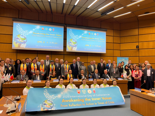 ALLATRA Movement Representatives at the International Day of Conscience with world leaders at the UN Headquarters in Vienna