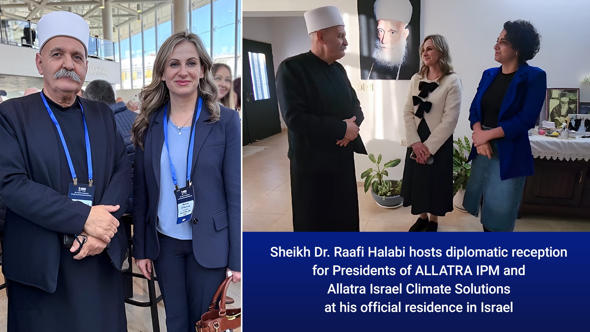 Receção diplomática para o Movimento Social Internacional ALLATRA, organizada pelo Honorável Sheikh Dr. Rafi Halabi em Israel