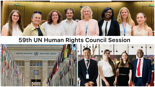 Membrii mișcării „ALLATRA” și ai proiectului „Societatea Creatoare” la cea de-a 59-a sesiune a Consiliului ONU pentru Drepturile Omului de la Geneva.