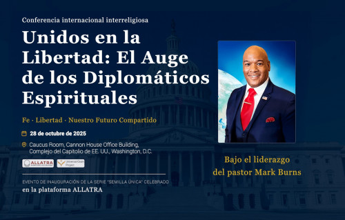Conferencia Internacional Interreligiosa en el Capitolio de EE. UU. bajo el liderazgo del pastor Mark Burns en la plataforma ALLATRA