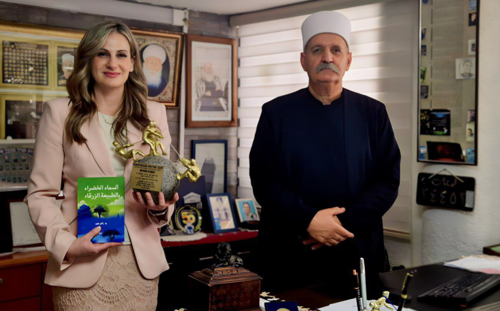 La Presidente di “ALLATRA” Maryna Ovtsynova premiata dallo Sceicco Dottor Rafa Halabi