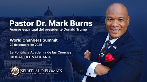 El pastor Dr. Mark Burns ha sido invitado a hablar en la Pontificia Academia de las Ciencias, Ciudad del Vaticano en la 10ª Cumbre Anual de Transformadores del Mundo