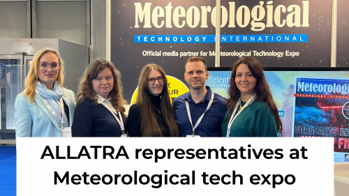 Tarptautinio visuomeninio judėjimo ALLATRA atstovai 2025 m. tarptautinėje meteorologinių technologijų parodoje Vienoje
