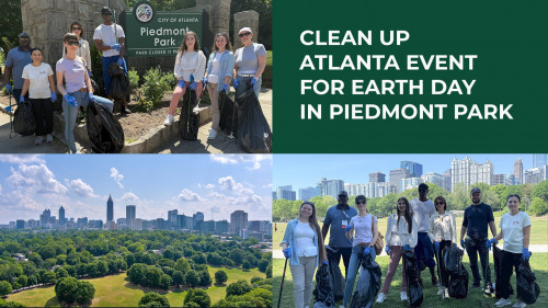งาน Cleanup Atlanta ที่ Piedmont Park จัดโดย ALLATRA เนื่องในวันคุ้มครองโลกและเดือนรณรงค์ตระหนักรู้เกี่ยวกับออทิซึม