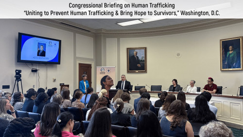 A sessão informativa no Congresso dos Estados Unidos sobre questões de tráfico de pessoas reuniu destacadas organizações de defesa dos direitos humanos e legisladores.