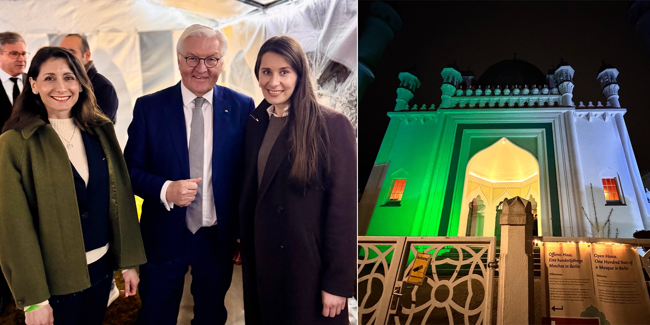 Tysklands förbundspresident var hedersgäst vid en ceremoni som uppmärksammade den heliga månaden ramadan och hundraårsjubileet av Wilmersdorf-moskén, med deltagare från ALLATRA-rörelsen.