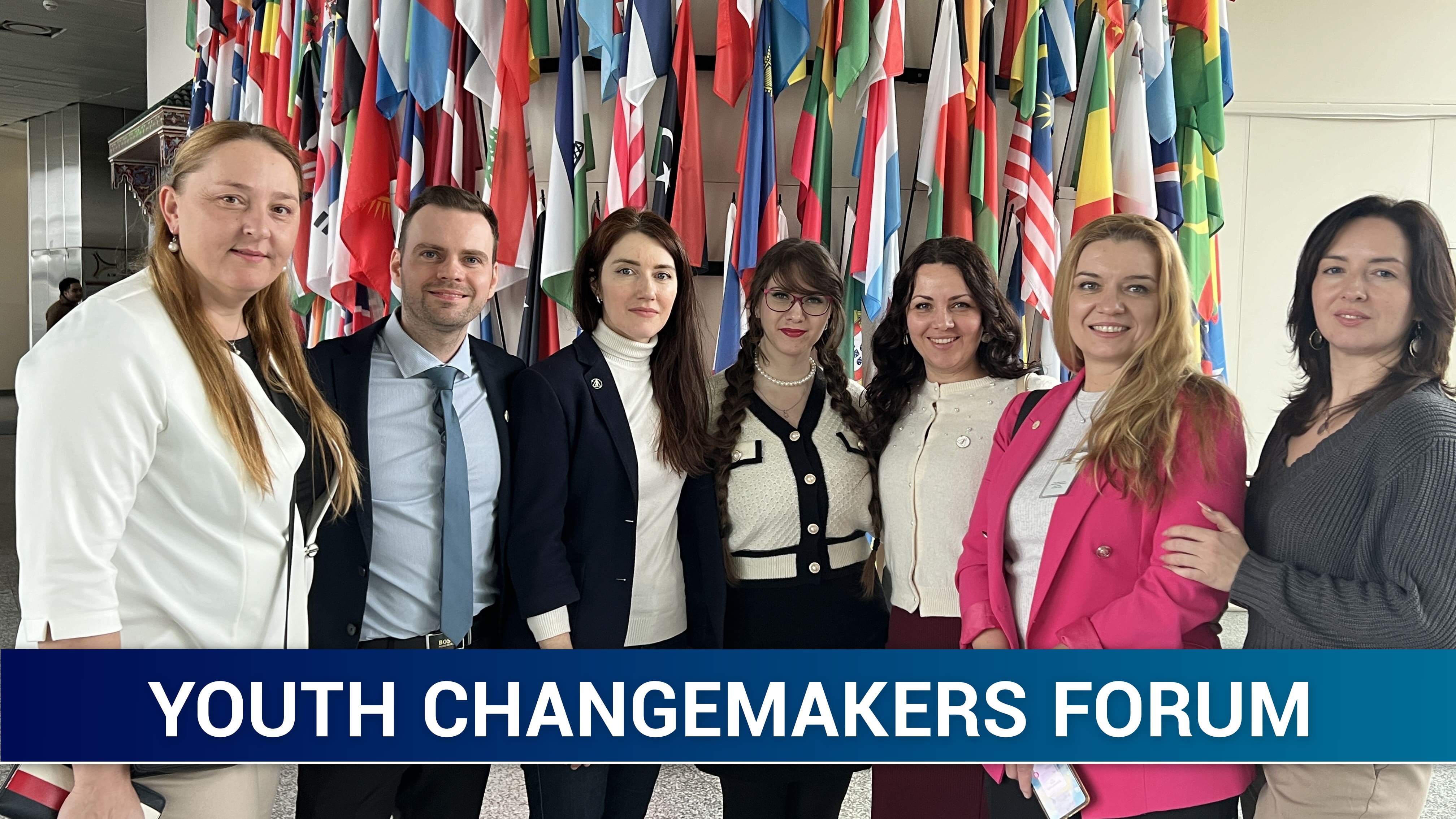 ALLATRA-volontärer vid Forum för unga förändringsaktörer vid FN-kontoret i Wien