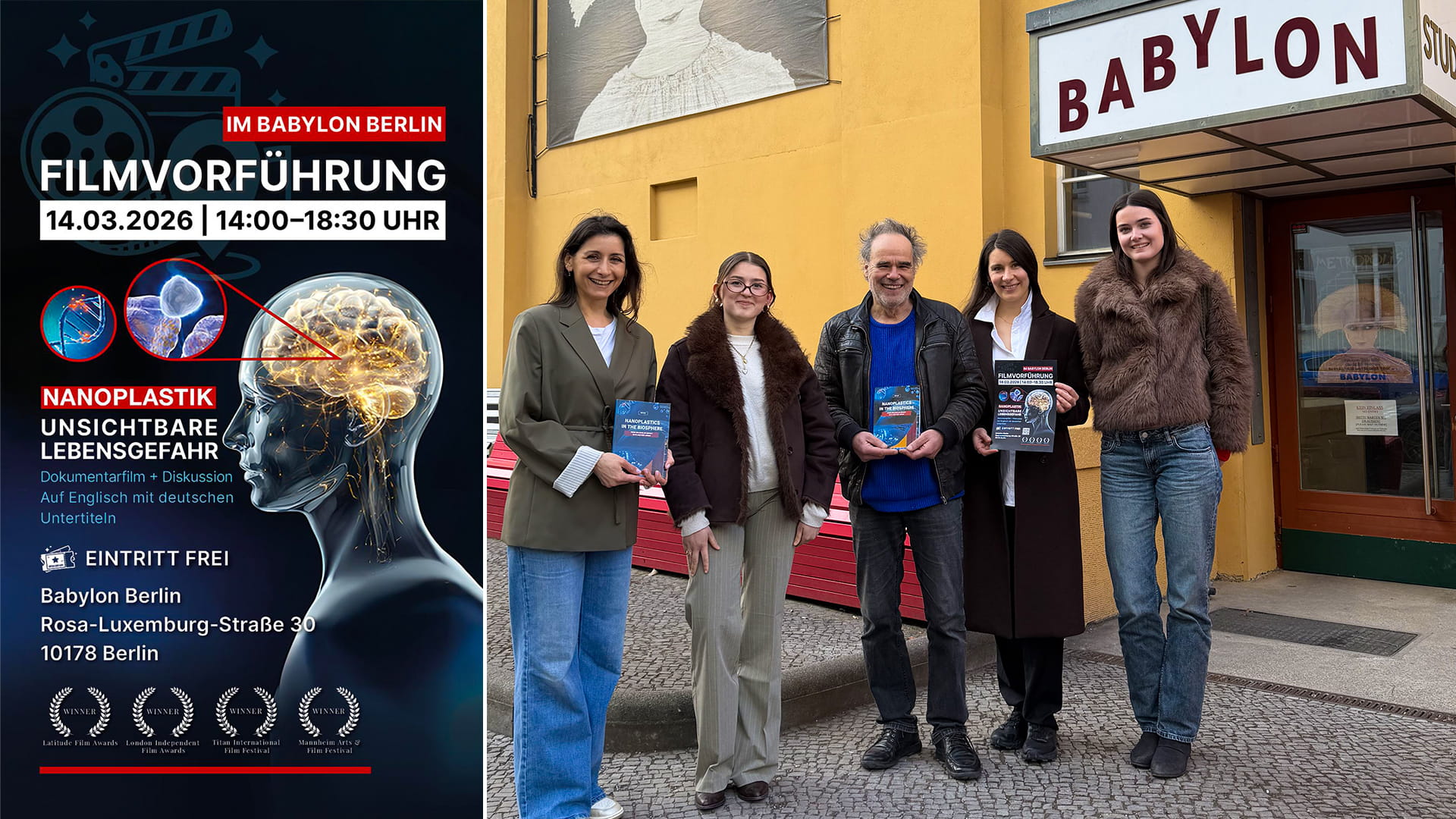 Predstavnici Međunarodnog javnog pokreta ALLATRA bili su domaćini projekcije znanstvenog dokumentarnog filma "Nanoplastika. Prijetnja životu" u Berlinu