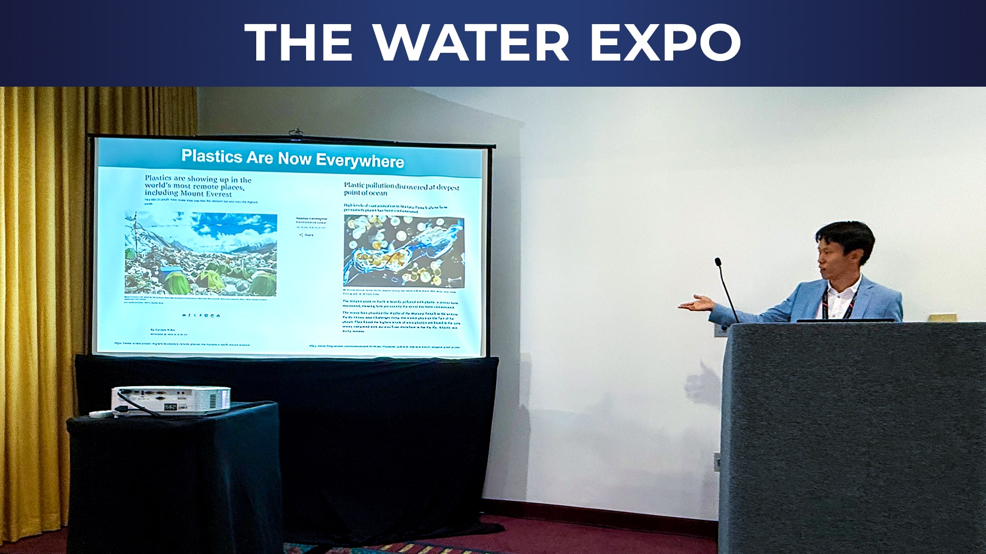 O Dr. John Ahn apresenta a investigação inovadora do Movimento Social Internacional ALLATRA sobre microplásticos e nanoplásticos na exposição “The Water Expo”
